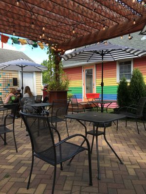 Backyard patio August 2024 at Old Abe & Co. in Rochester