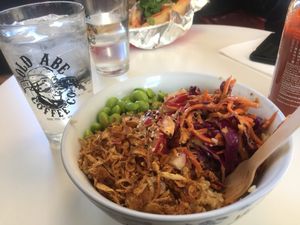 Poke bowl - yum! at Old Abe & Co. in Rochester