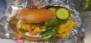 "Salmon" bagel at Old Abe & Co. in Rochester