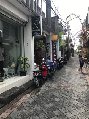 View from the street at Vegan Bali in Kuta