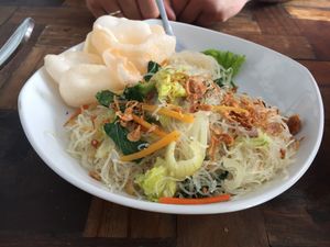 Veg glass noodle at Vegan Bali in Kuta