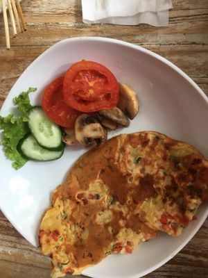 Vegan omelette!  at Vegan Bali in Kuta