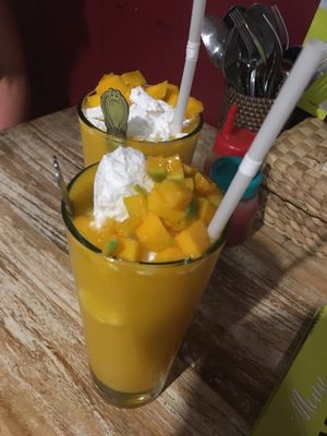Mango juice with ice cream!  at Vegan Bali in Kuta