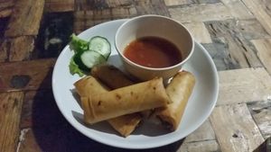 Spring rolls  at Vegan Bali in Kuta