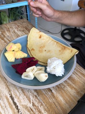 Pancake and ice cream  at Vegan Bali in Kuta