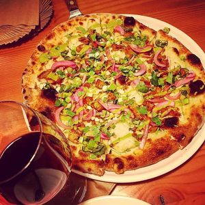 Vegan Special, pulled jackruit at Hearth Artisan Pizza in Anchorage