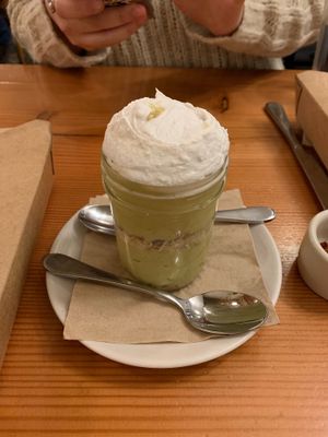 key lime parfait. vegan and gluten free. soo tasty  at Hearth Artisan Pizza in Anchorage