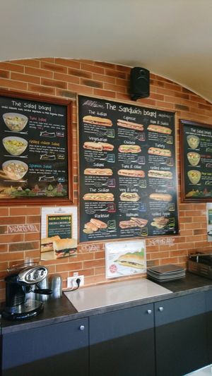 the menu at The Sandwich Factory in Timisoara
