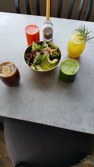 tasty salad and juice~! at Cafe Jeju 901 in Jeju