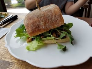 Mushroom sandwich at Cafe Jeju 901 in Jeju