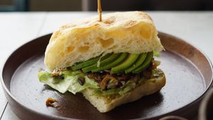 Mushroom Sandwich w/ Avocado  at Cafe Jeju 901 in Jeju