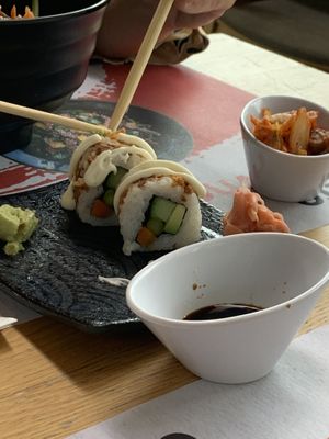 vegan sushi roll  at Wagamama in Bratislava
