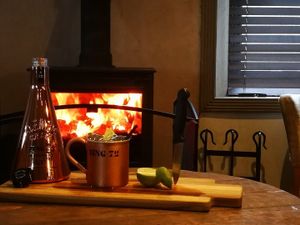 Vegan Cocktails by the fire at The Top Lock in Chorley