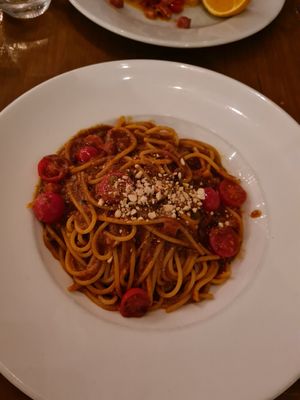 Spaghetti Bolognese at Two Buoys Bistro in St Julians