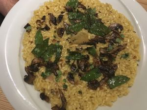 mushroom risotto  at Two Buoys Bistro in St Julians