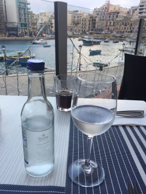 Lovely views at Two Buoys Bistro in St Julians