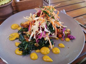 Big Boss Vegan, yummy!! 85 k at Bukit Cafe in Pecatu