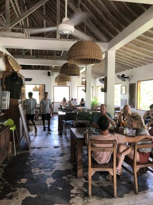 Inside seating at Bukit Cafe in Pecatu