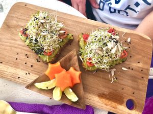 Avocado toast wit sprouts at Acai Queen - Gootama in Ubud