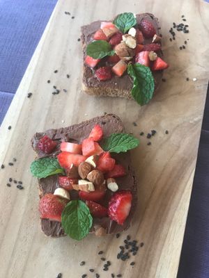 Vegan Nutella Toast at Acai Queen - Gootama in Ubud