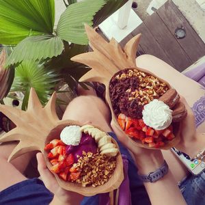 Brazilian and cookie monster bowls!   at Acai Queen - Gootama in Ubud