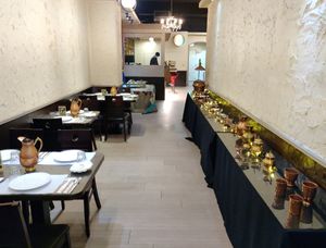 Inside seating at Flavor of India in Taipei