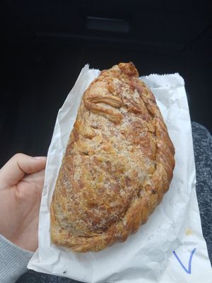 Standard size vegan pasty at Philp's Famous Pasties in Hayle