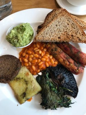 The veggie breakfast adapted for vegans.  Some dairy free spread for the toast would be fab though Loudons! at Loudons Cafe and Bakery - Fountainbridge in Edinburgh