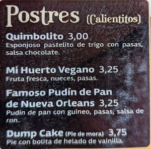 Vegetarian menu page 6 of 6, February 2023 at El Gringo y la Gorda  in Latacunga