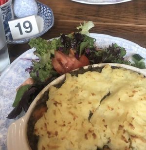 Vegan shepherds pie at 2Blondescafe  in Springwood