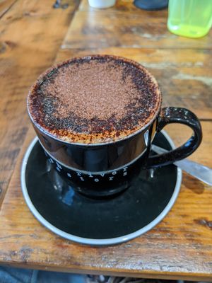 Soy cappuccino  at 2Blondescafe  in Springwood