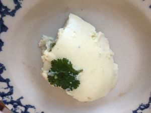 garbanzo-based cheese  at Soy Salud in Guerrero Negro