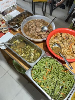 a little part of the buffet   at BoDe Chay in Phu Quoc