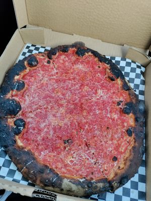 Tomato pie - burned 😥 at Bare Knuckle Pizza in Oakland