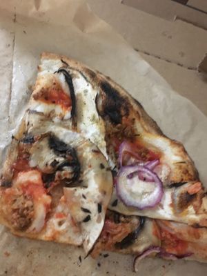 Best vegan pizza ever  at Bare Knuckle Pizza in Oakland