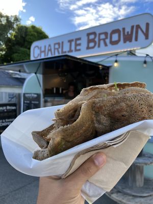 Definitely recommend the savoury option!  at Charlie Brown's Crepes - Food Trailer in Wanaka