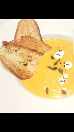 vellutata di zuccha e semi di girasole at OH Ficomaeco in Brescia