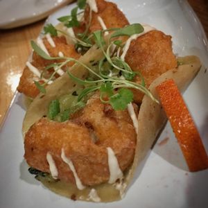 Beer-battered cauliflower street tacos at Cocina de La Sirena in Lubbock