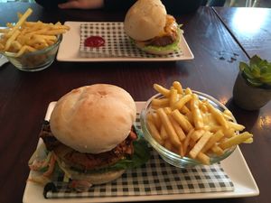 Jackfruit burger  at Happy Friday Kitchen  in Oxford