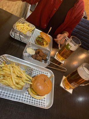 California burger (both) plus seitan tenders at Happy Friday Kitchen  in Oxford