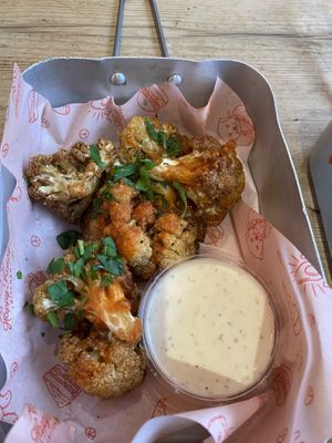 Cauliflower wings at Happy Friday Kitchen  in Oxford