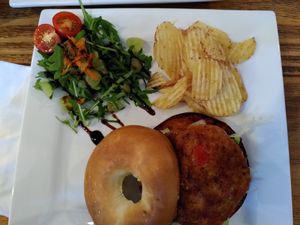 Smoky jackfruit burger at Bean Social in Durham