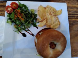 Smoky jackfruit burger at Bean Social in Durham