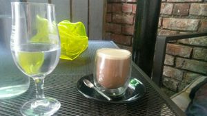 Decaf soya latte at Bean Social in Durham