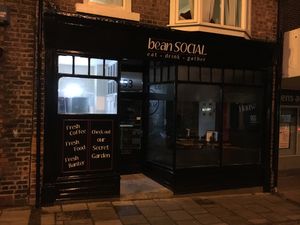 Outside  at Bean Social in Durham