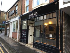 Outside  at Bean Social in Durham