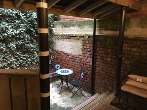 Secret garden at the rear  at Bean Social in Durham