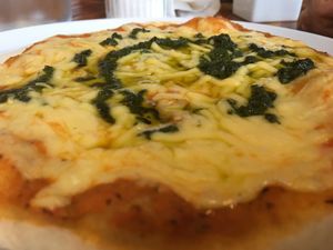 Vegan pizza  at Bean Social in Durham