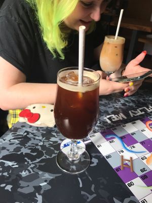 Iced americano  at Bean Social in Durham