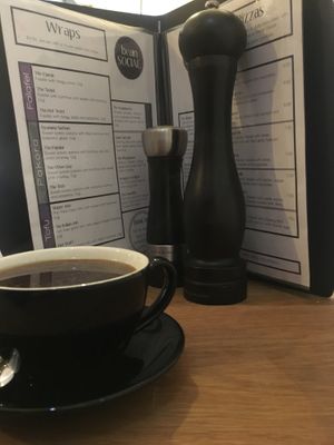 Large menu at Bean Social in Durham
